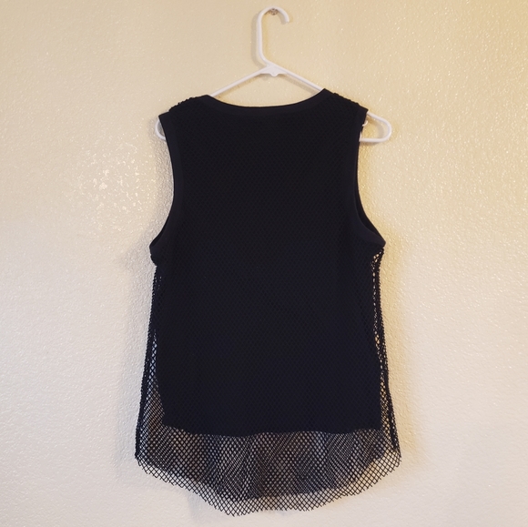 Vans Halter Black Mesh Tank Top Medium - Picture 2 of 4